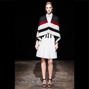 Thakoon runway couture lined striped wool jacket, size 12